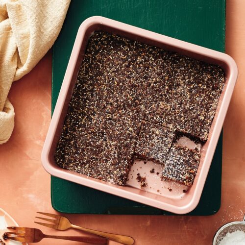 Chia, date and walnut fridge cake