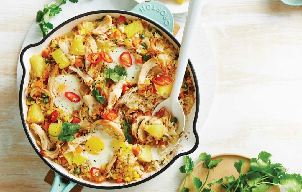 Thai-style chicken with pineapple rice