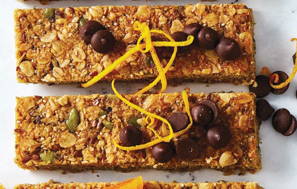 High-fibre muesli bars