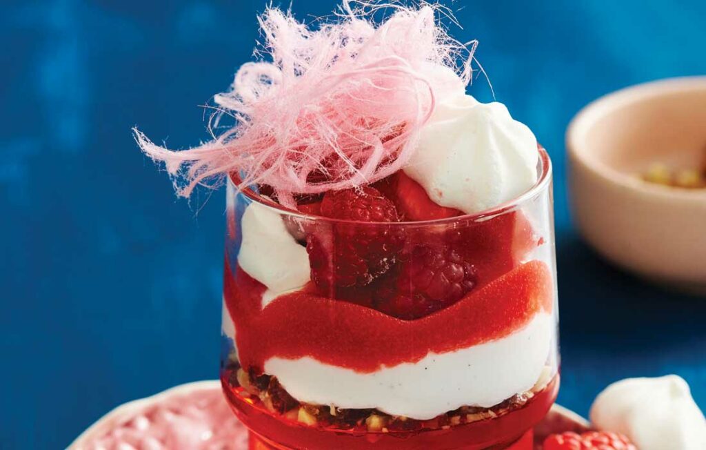 Layered berry trifle