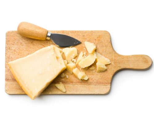 Parmigiano Reggiano on a board
