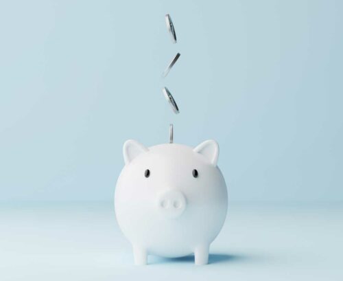 White piggy bank