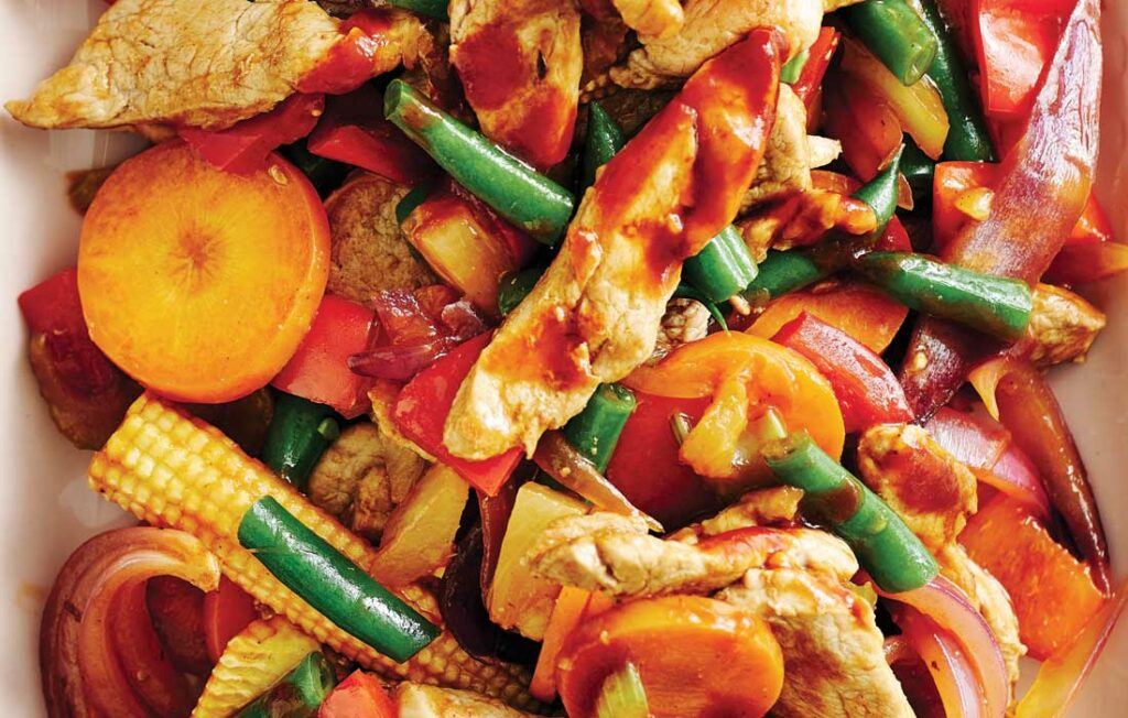 Peanut chicken stir-fry