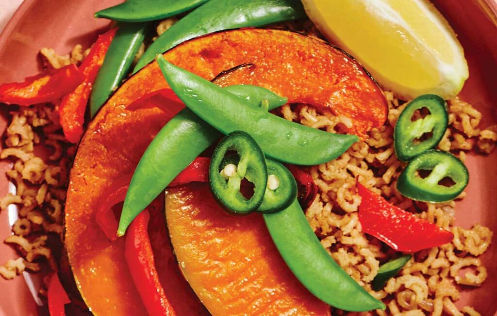 Roast pumpkin pilaf