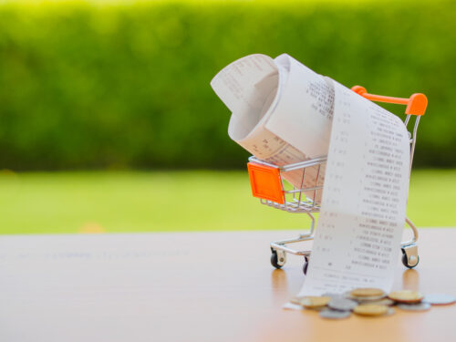 Trolley with receipt