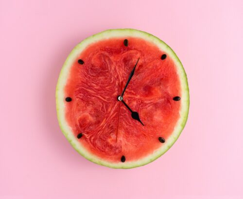 Watermelon clock