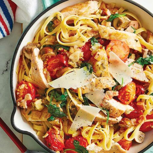 Italian-style chicken with fettucine