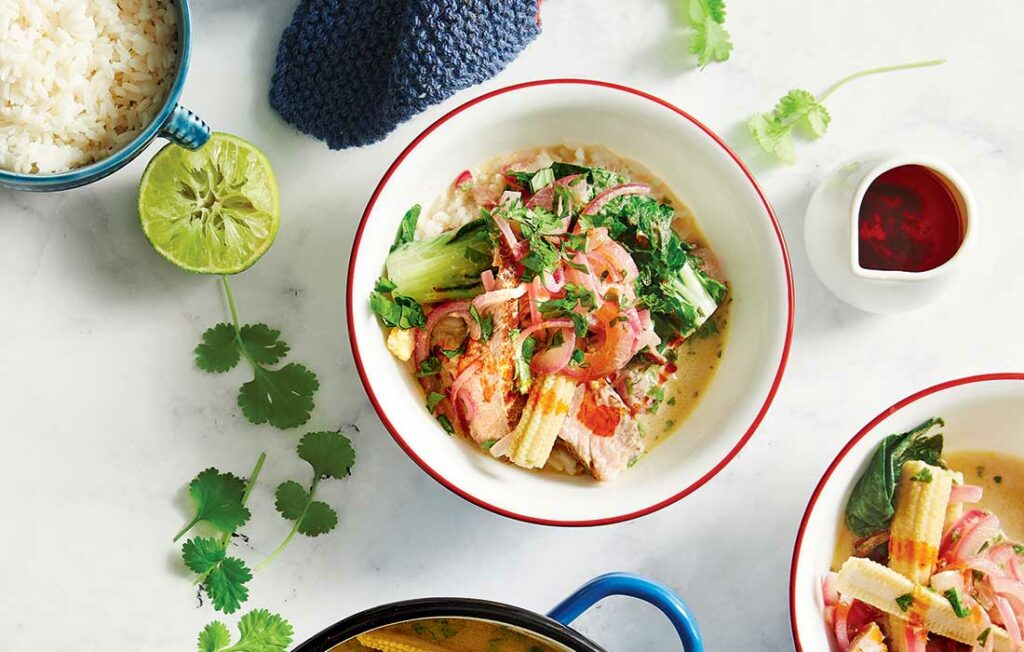 Thai beef and veg green curry