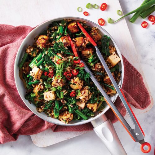 Tofu and vegetable fried rice