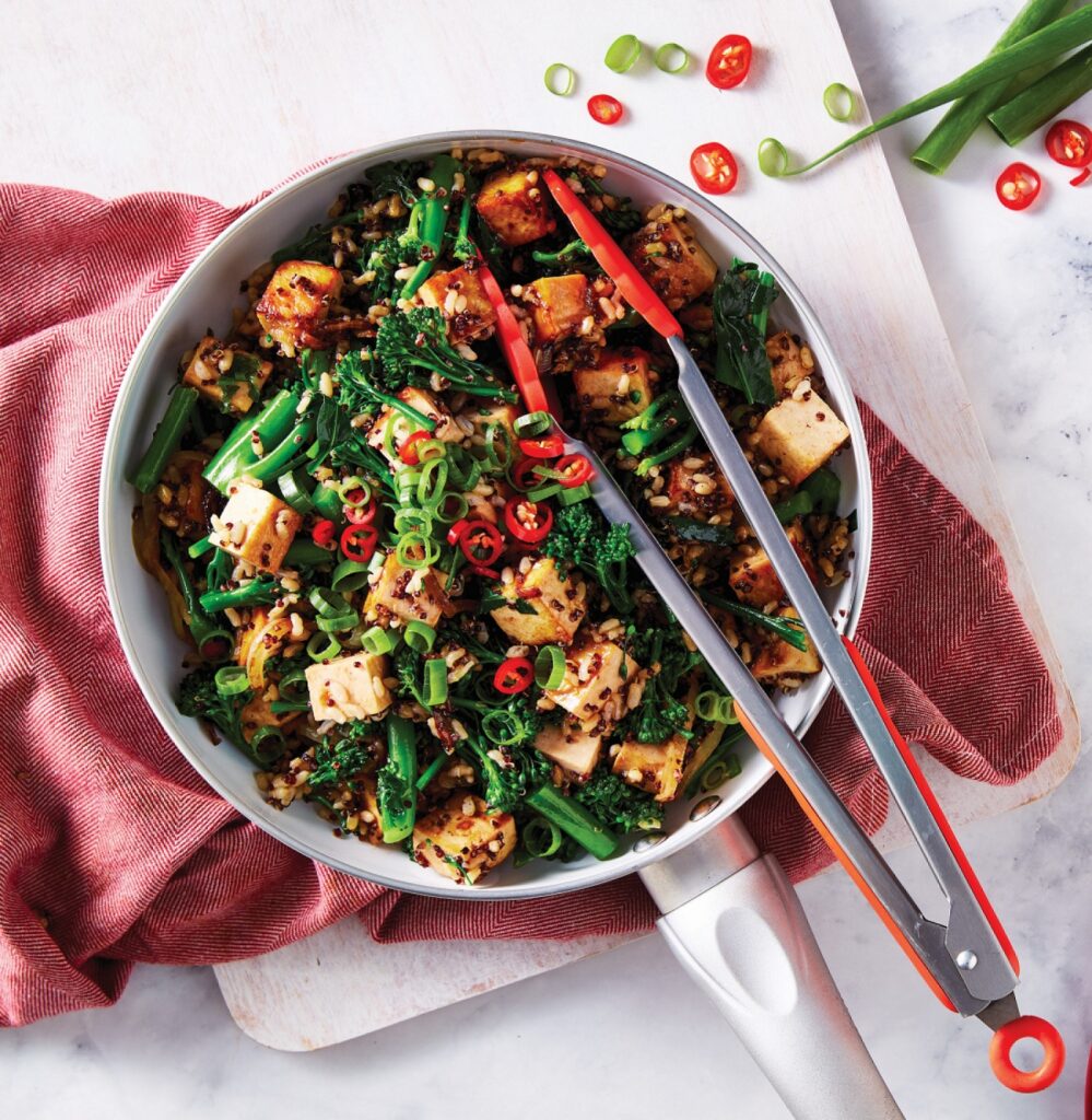 Tofu and vegetable fried rice