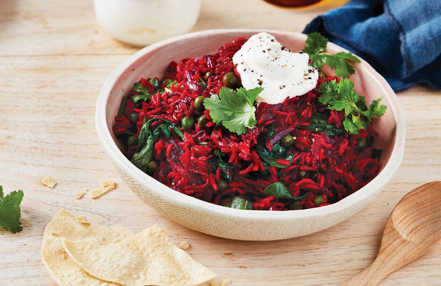 Beetroot biryani
