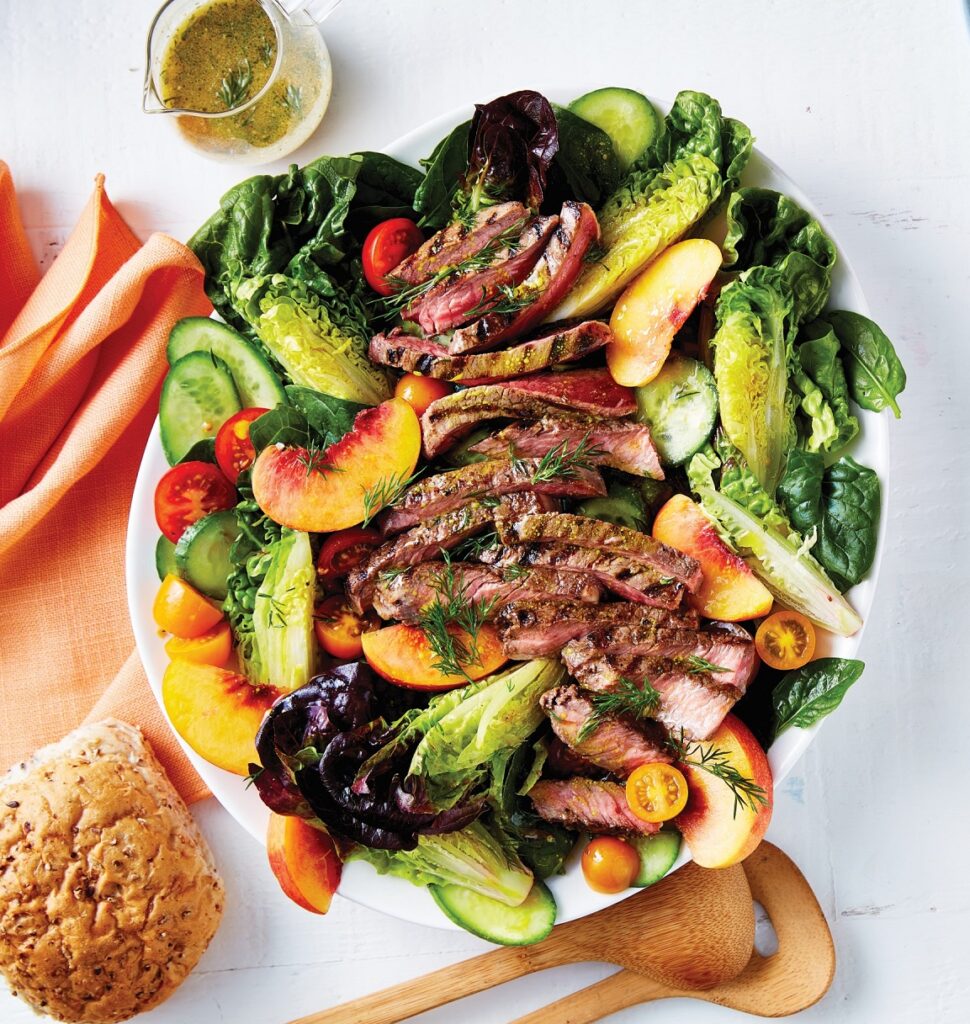 Chargrilled beef with summer salad