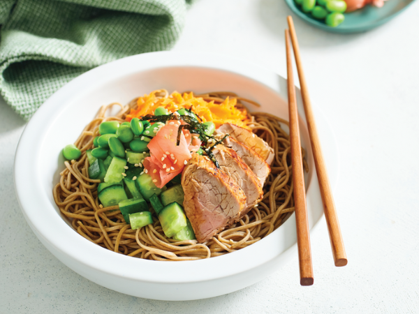 Teriyaki pork noodle bowl Teriyaki pork noodle bowl