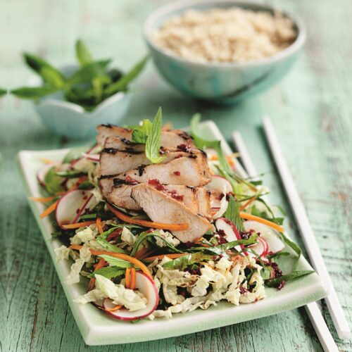 Sesame pork and Chinese cabbage salad