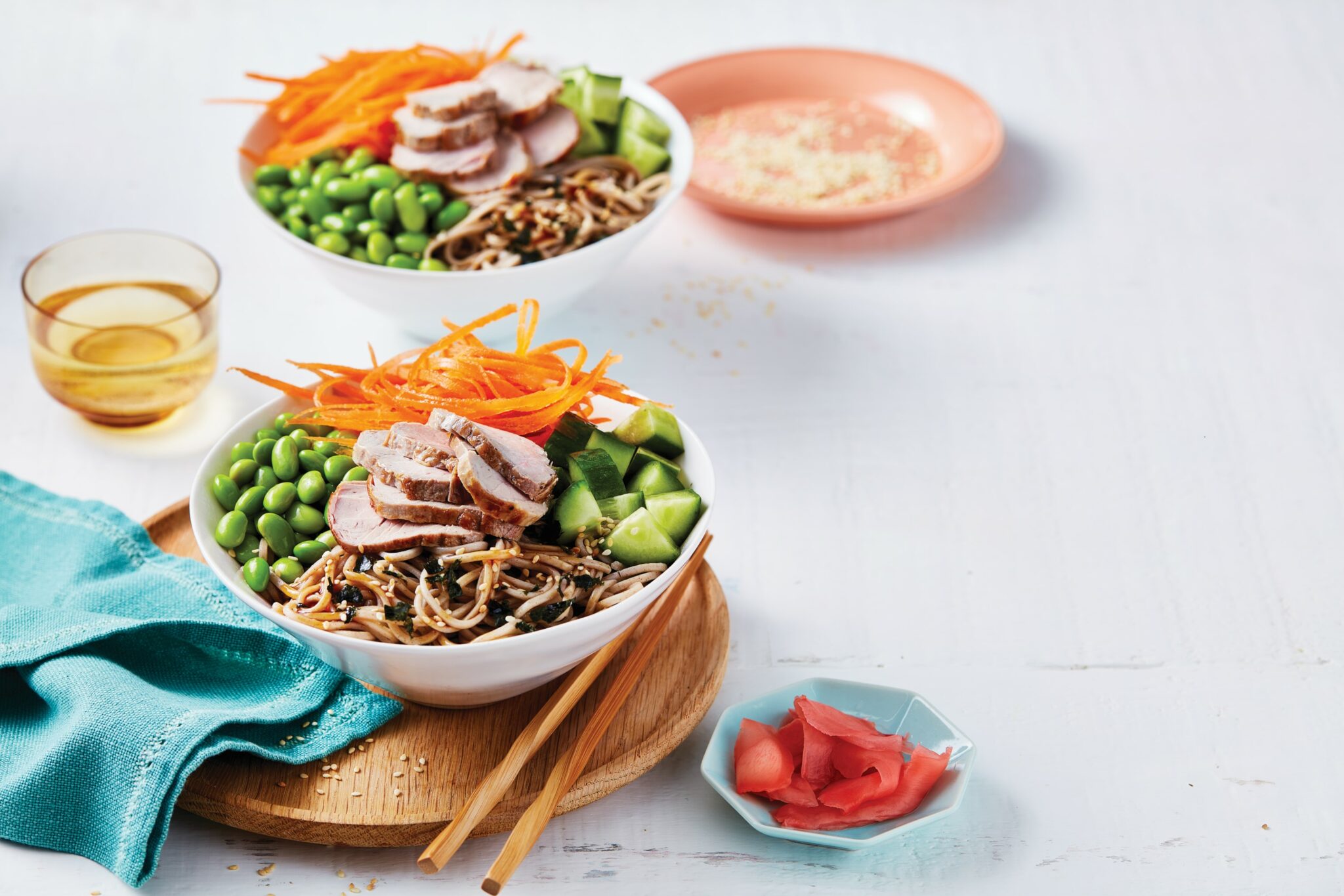 Teriyaki pork noodle bowl