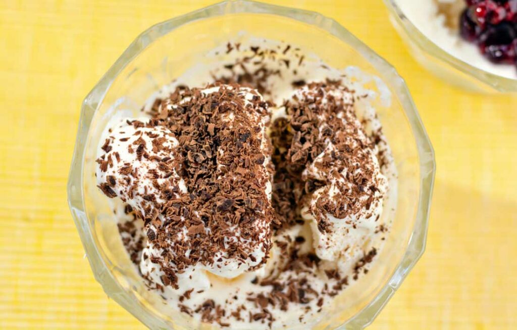 Gluten-free apple custard and yoghurt fool