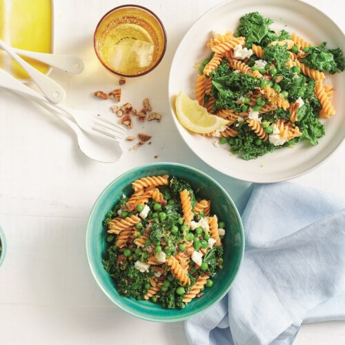 Pasta and greens with garlic