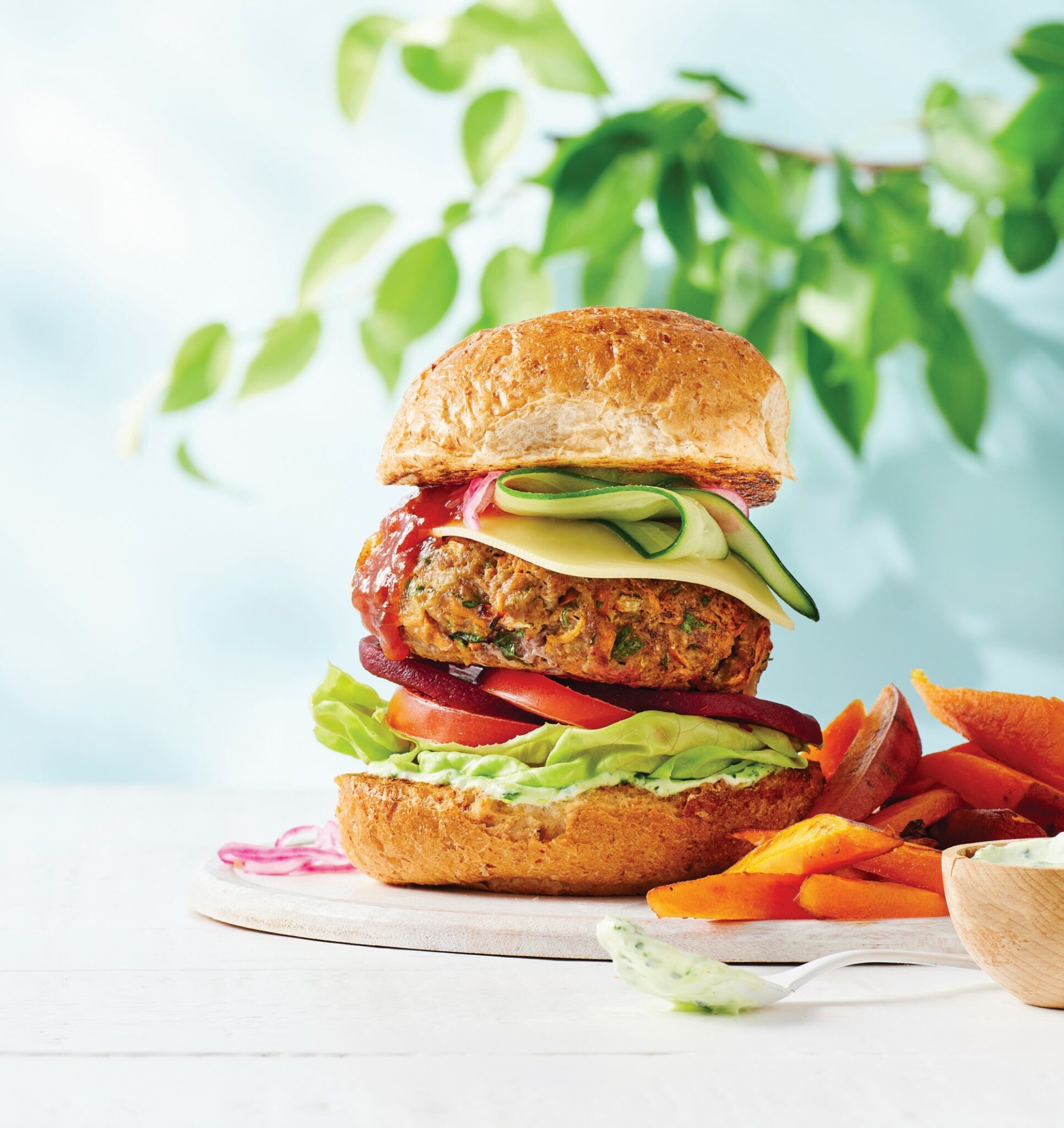 The ultimate burger and wedges
