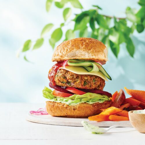 The ultimate burger and wedges