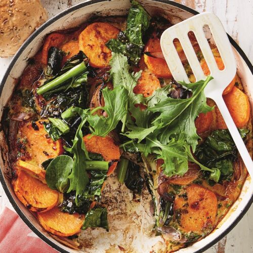 Sweet potato and onion Spanish omelette