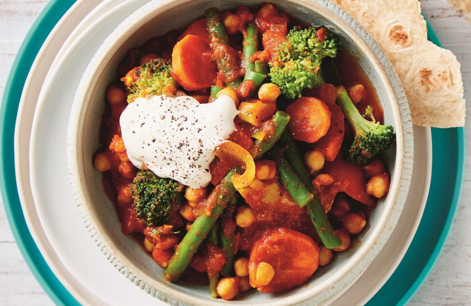 Tomato and vegetable curry