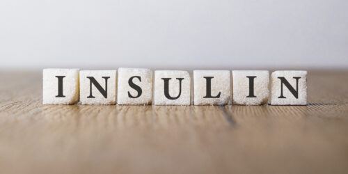 Insulin spelled out with sugar cubes