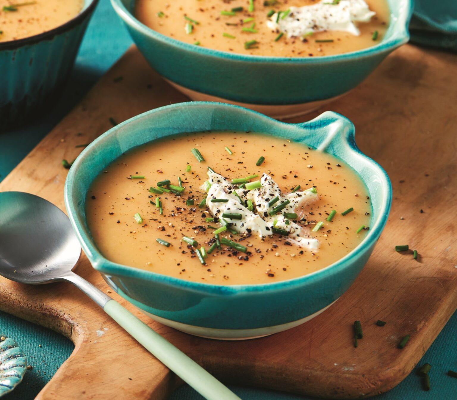 Creamy leek and potato soup