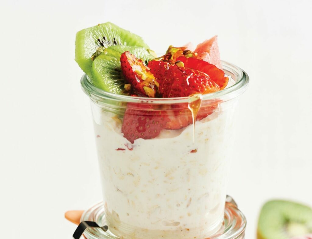 Kiwifruit, strawberry and watermelon overnight oats Kiwifruit, strawberry and watermelon overnight oats