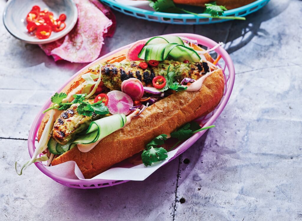 Lemongrass chicken banh mi Lemongrass chicken banh mi