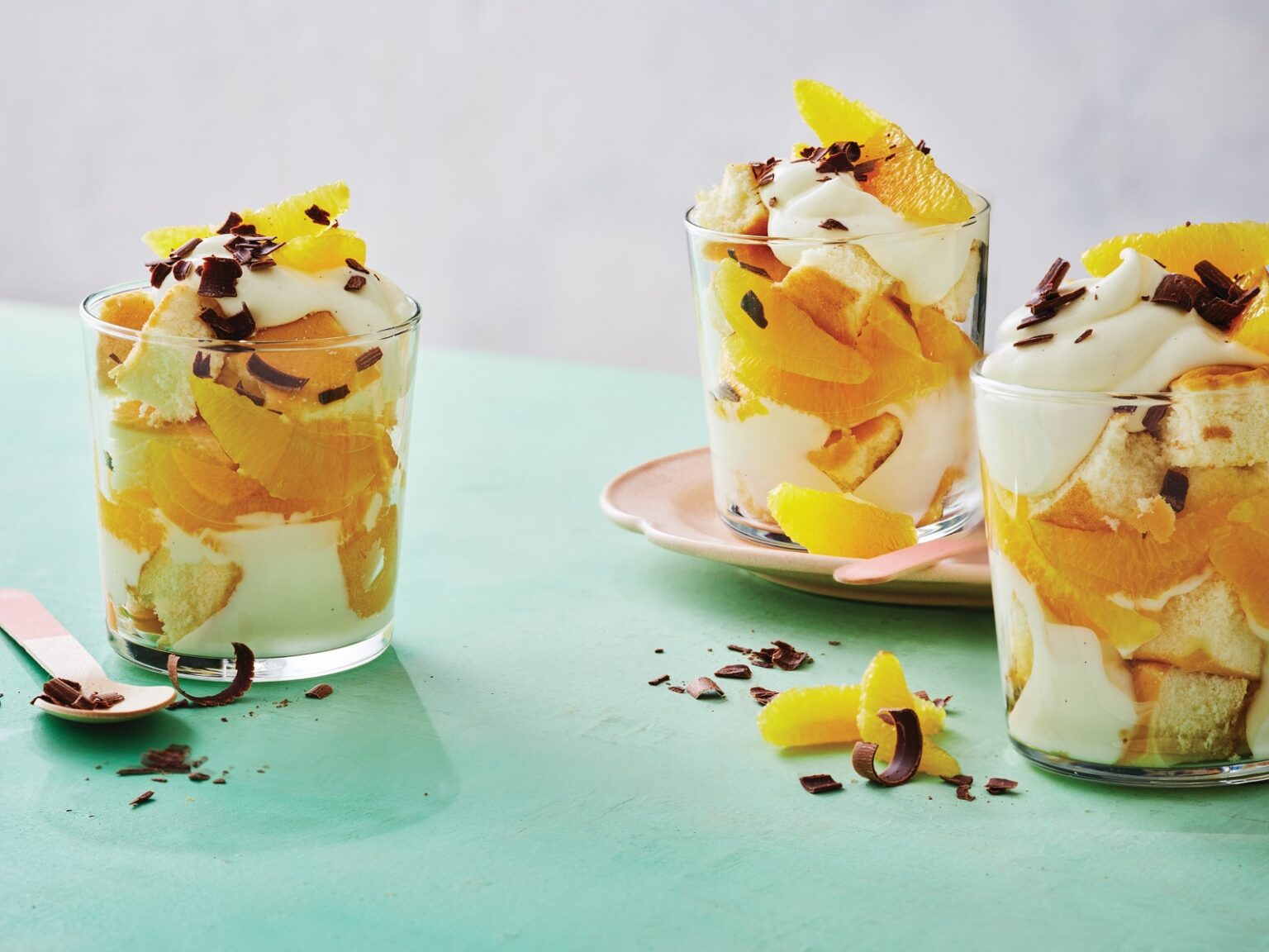 Orange and vanilla parfaits