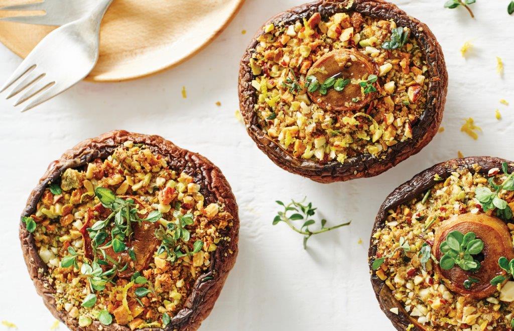 Pistachio and herby stuffed mushrooms stuffed mushrooms