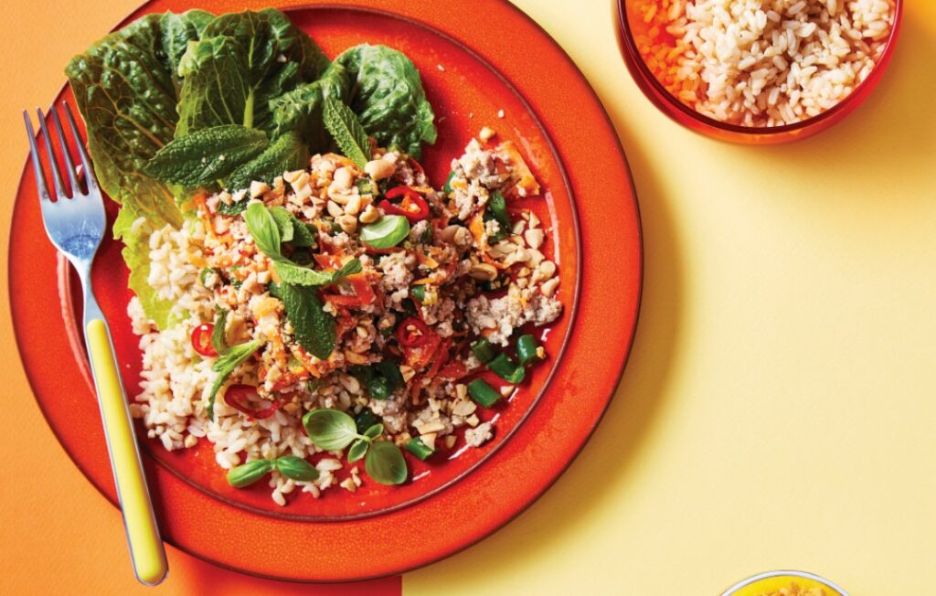 Pork and tofu larb