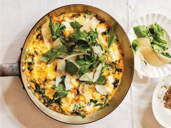 Baked frittata with greens and ricotta Baked frittata with greens and ricotta