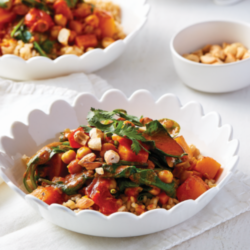 Turmeric pumpkin and chickpea stew