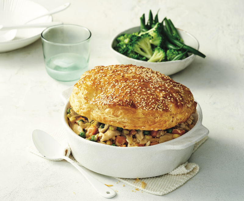 Chicken and veg pie