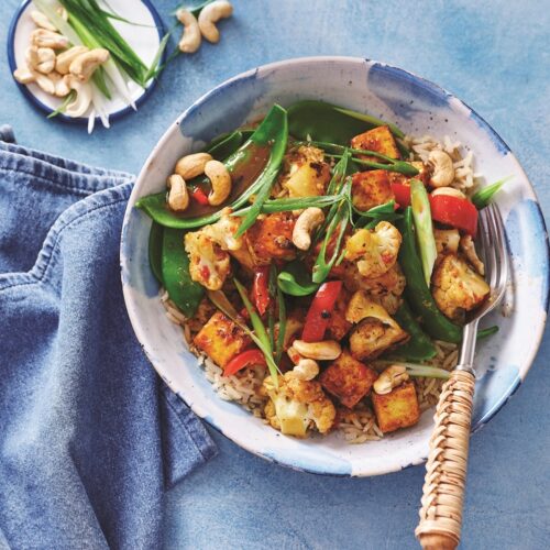 Cauli, capsicum and tofu stir-fry