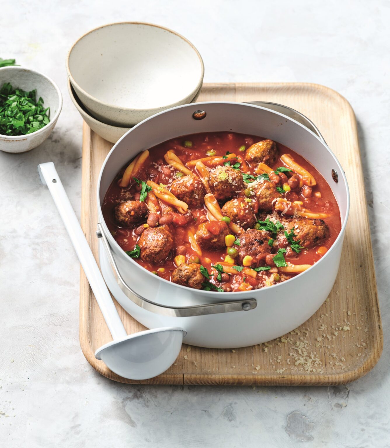 Lamb meatball minestrone