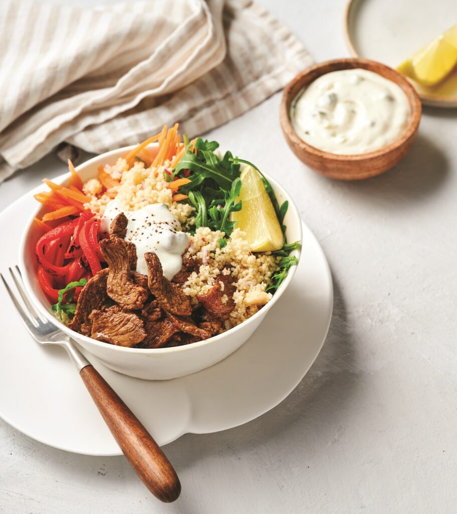Warm Moroccan lamb and couscous salad Warm Moroccan lamb and couscous salad