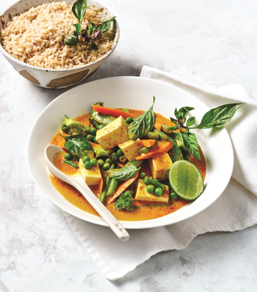 Yellow tofu curry