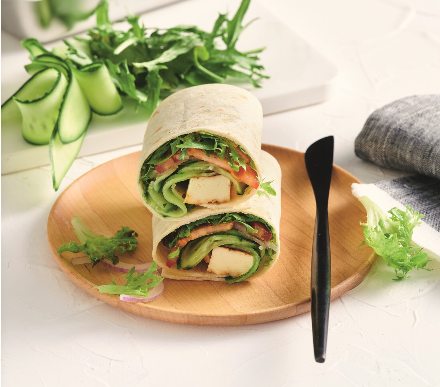 Honey mustard haloumi wrap