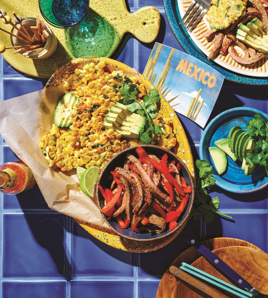 Spicy beef with corn fritters Spicy beef with corn fritters