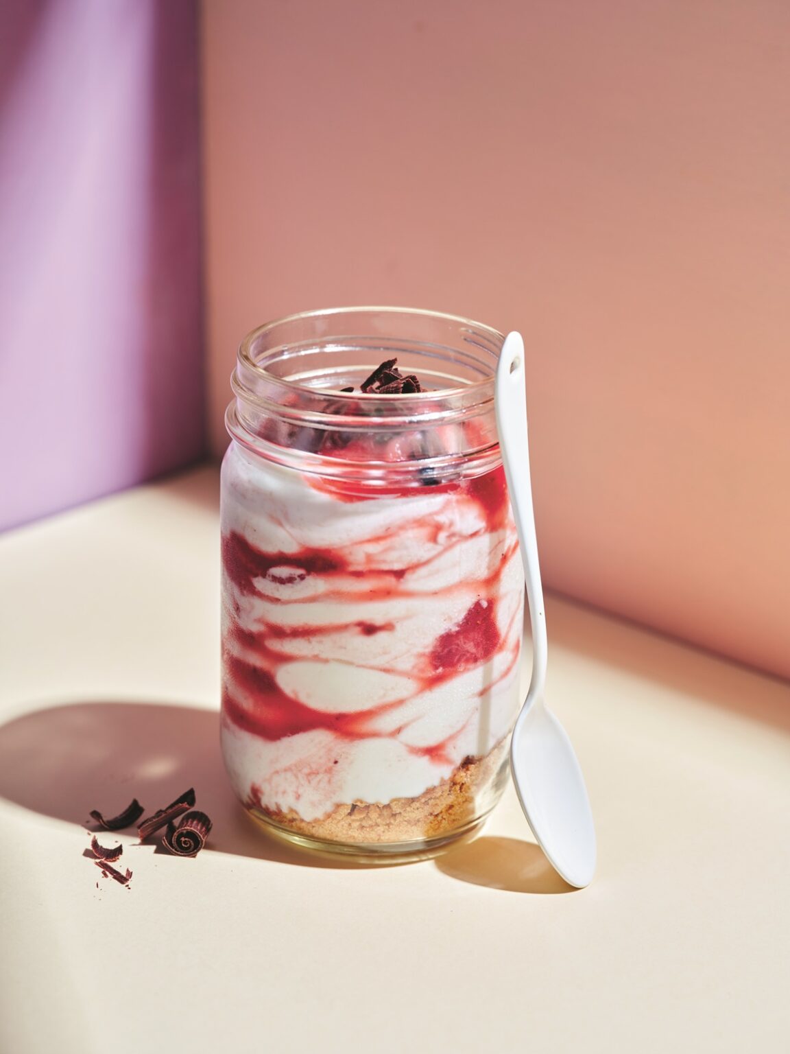 Strawberry cheesecake jars