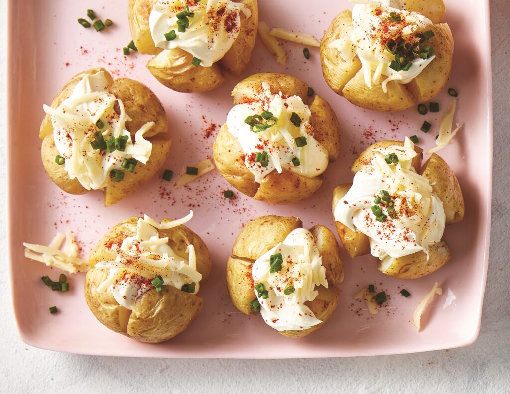 Mini baked potatoes