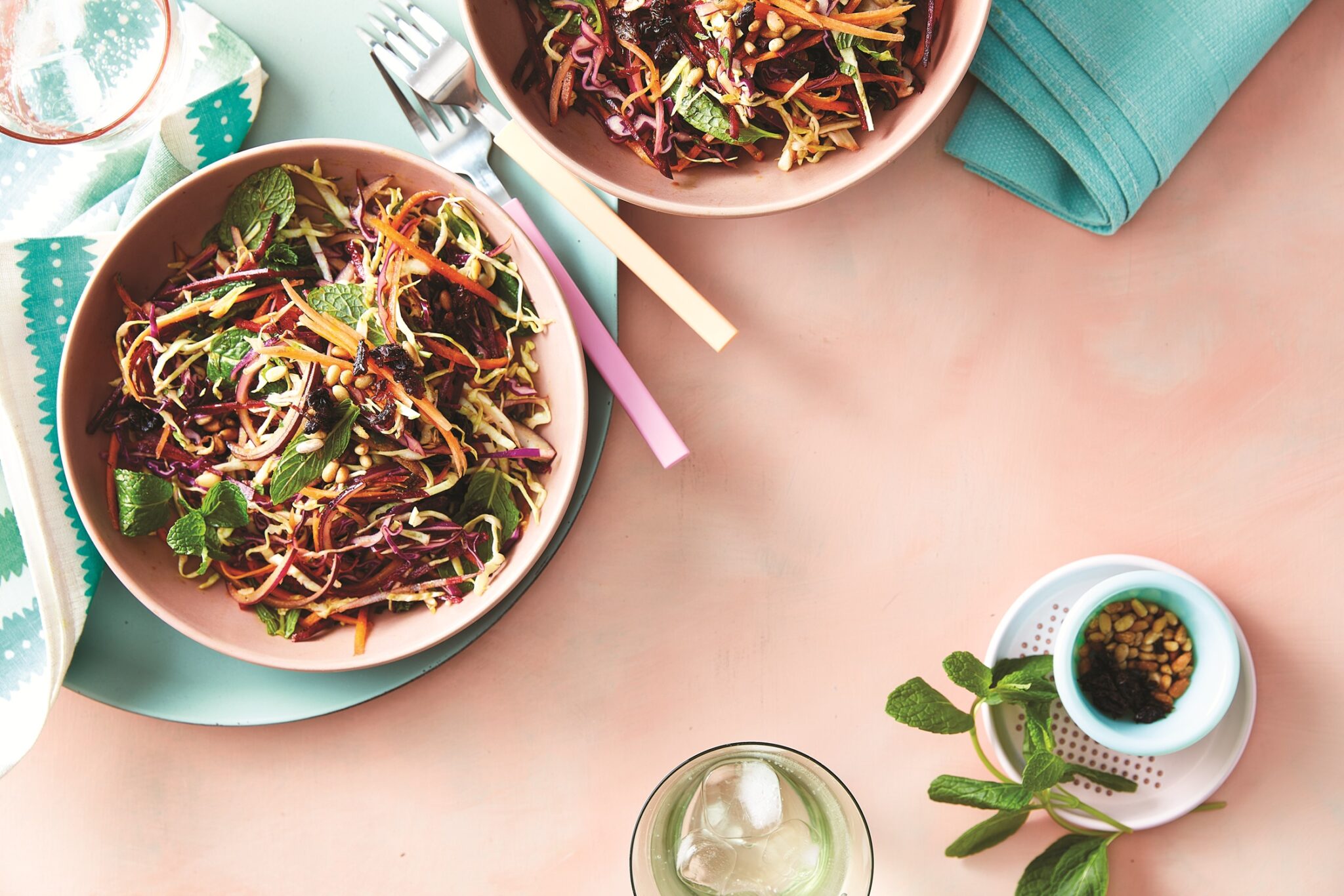 Carrot slaw with turmeric dressing