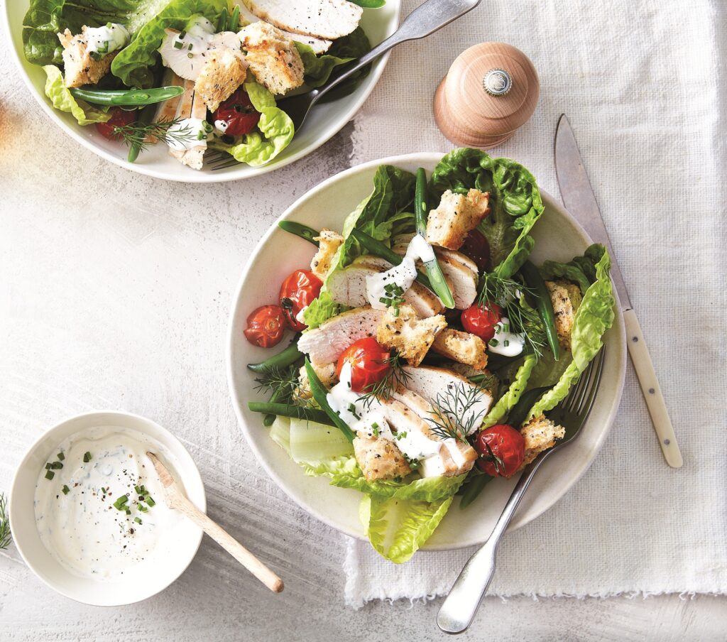 Healthy chicken ‘ranch’ salad Healthy chicken ‘ranch’ salad