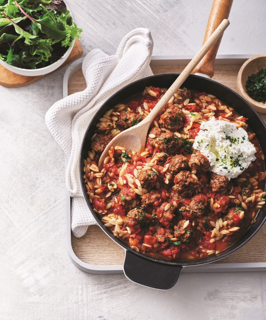 Meatballs with orzo