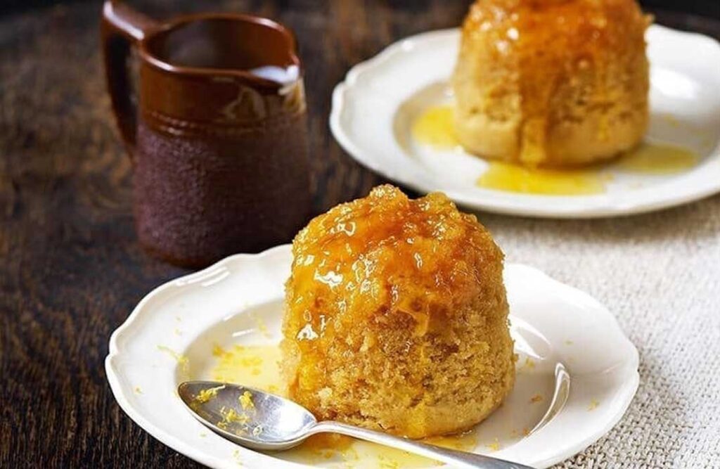 Healthier syrup sponge puddings