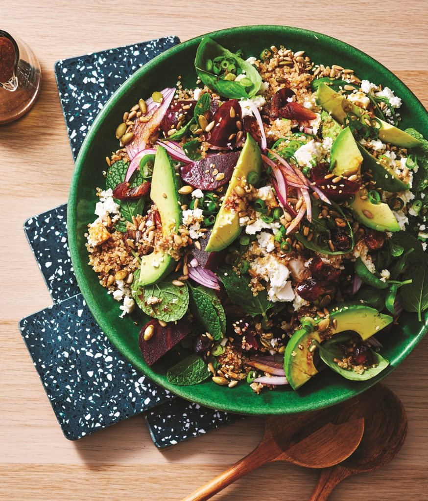 Beetroot and avocado quinoa salad