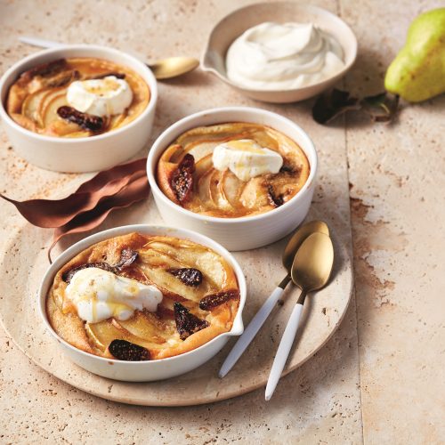 Pear and fig clafoutis